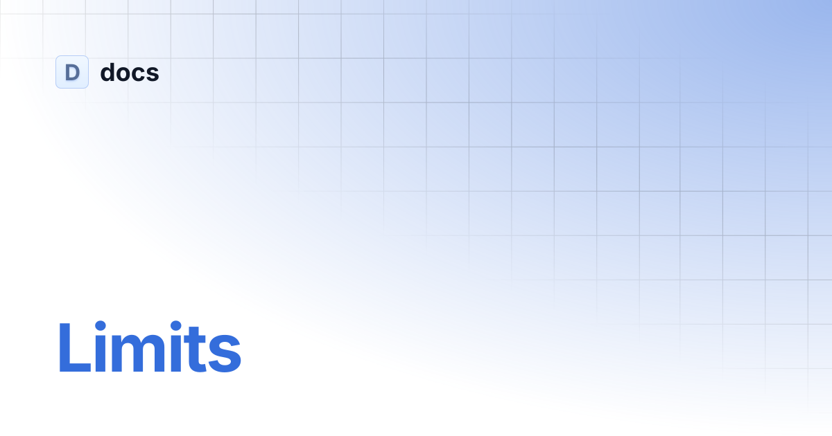 Limits | docs